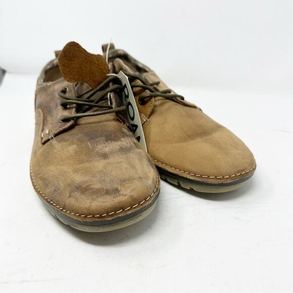 ROAN by BED STU Arlo Men's Brown Leather Distressed Oxfords NWT in Size 10.5 - Picture 2 of 6